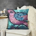 thumbnail image 2 of YINGXI Throw Pillow Case Sequins Decorative Cushion Cover Pillowcase for Couch Sofa Bed,(Pink/Blue) 20x20in, 2 of 5