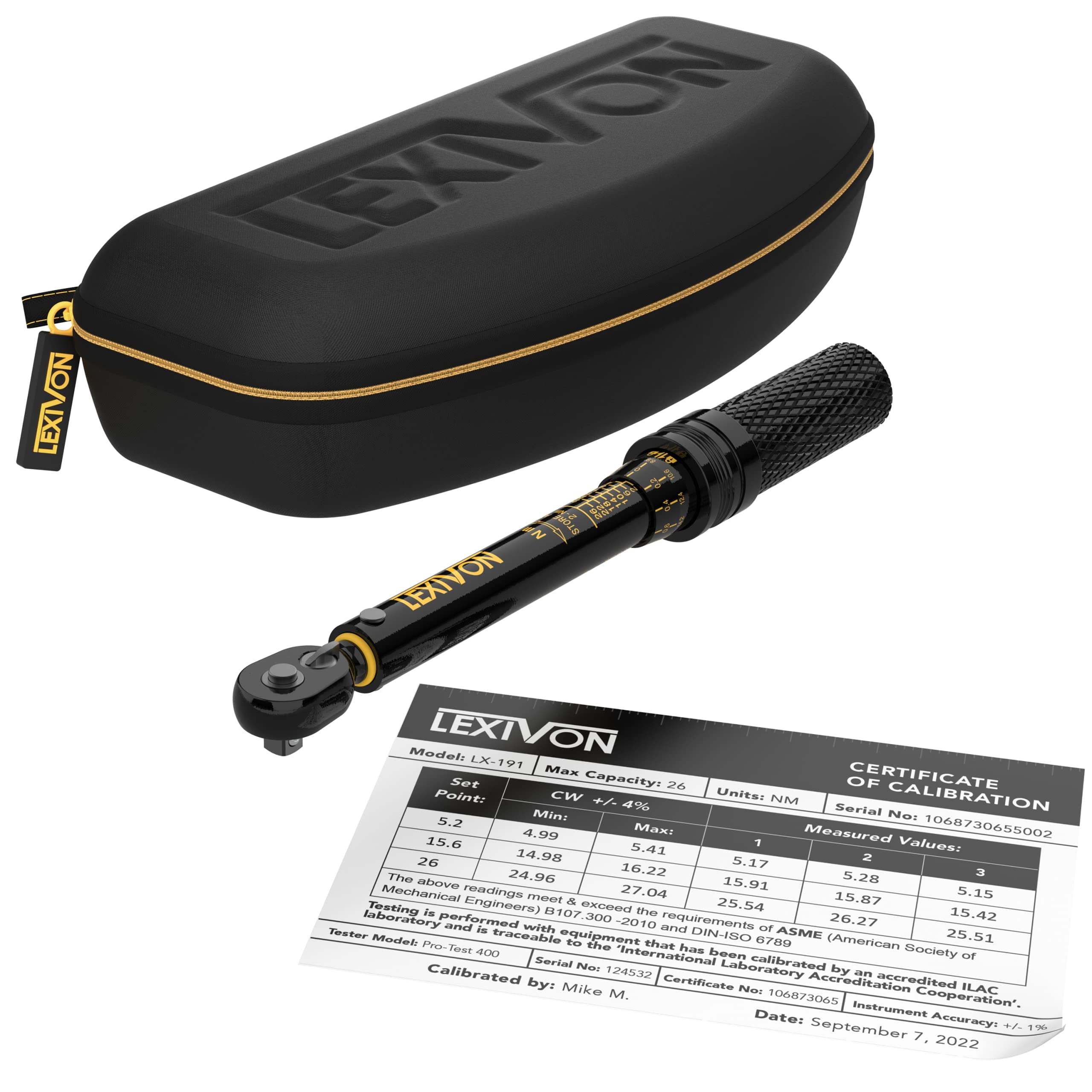 LEXIVON Bike Torque Wrench 1/4-Inch Dr. 15-Piece Kit | 72-Tooth