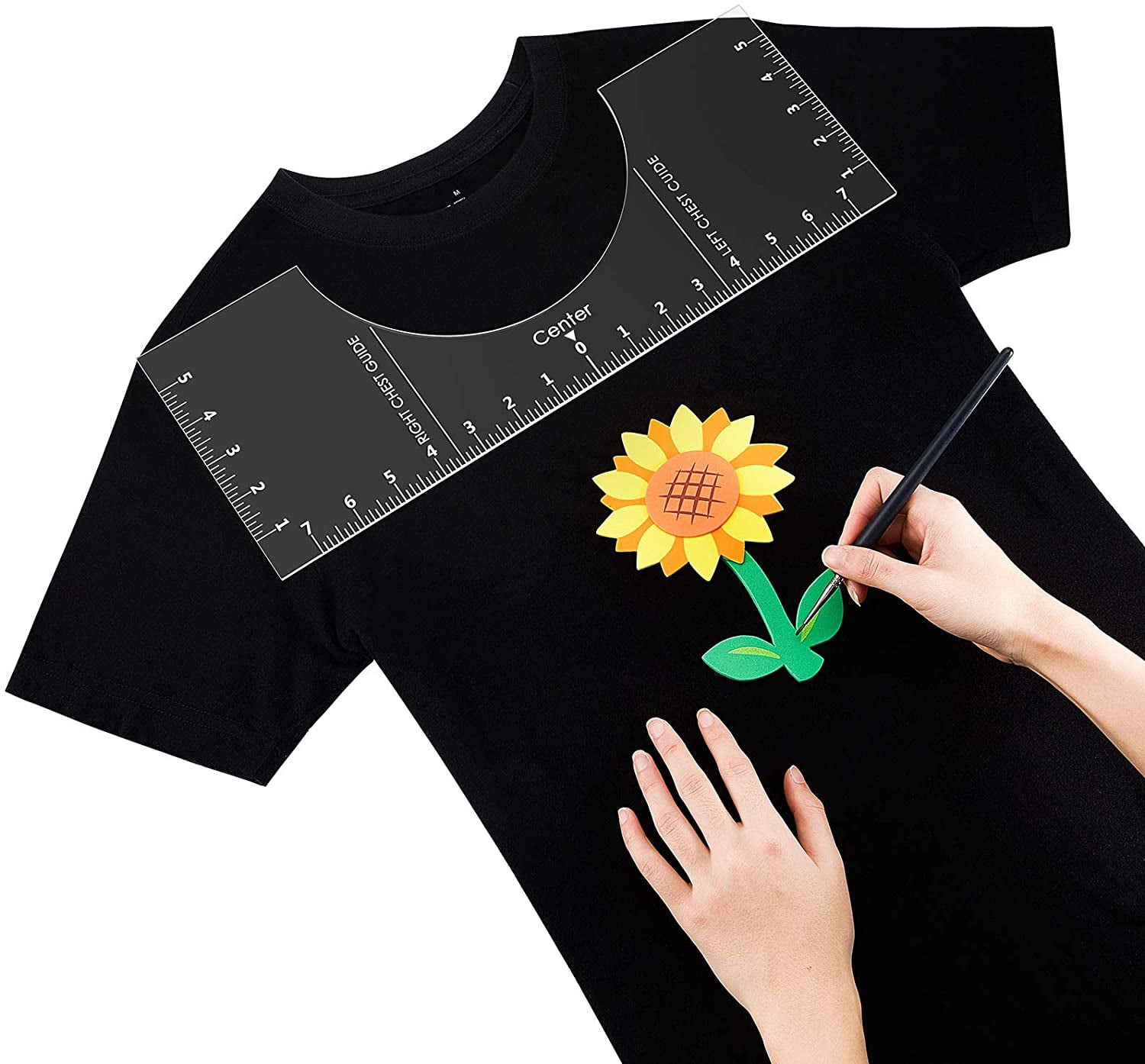 1 T-Shirt Alignment Tool T-Shirt Ruler Guide T-Shirt Centering Printing Alignment Vinyl Guide T-Shirt Making Measuring Tool for Fabric Cutting Quilting Sewing Crafts 
