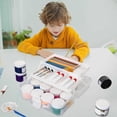 thumbnail image 3 of Multipurpose Storage Case, 3Layer Craft Box with Handle Clear Organizer, 3 of 5