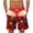 #143-Red, variant on Mens Printed Elastic Waist Drawstring Casual Beach Shorts With Pockets Black XXXXL Gift