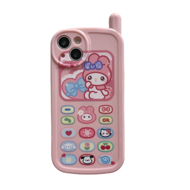 Funda de teléfono Retro 3D rosa para iPhone 14 Plus 13 12 11 Pro Max, bonita carcasa de TPU suave de Disney, Gato María, dibujos animados, Melody Kitty Pochacco zhangmengya LED
