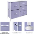 thumbnail image 4 of ZXNYH Fabric Dresser for Kids Bedroom - Chest of 5 Drawers, Tall Storage Tower, Clothing Organizer, for Closet, for Playroom, for Nursery, Steel Frame, Fabric Bins - Wood Handle (Pink), 4 of 6