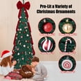 thumbnail image 2 of Firstness Christmas Tree 7.5FT, Pop up Pre Decorated Pre Lit Artificial Xmas Tree with 350 LED Lights, Large Bow & Ornaments, Lighted Christmas Tree with Storage Bag, Easy Installation, 2 of 10