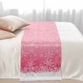 thumbnail image 3 of Bed Runner Scarf for Queen Size Bed, Pink Snowflakes Christmas Beds Scarf Throws for Foot of Bedding, Winter Holiday Xmas Snowflake Decorative Beds Runners for Bedroom Guestroom, 83"x20", 3 of 8