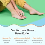 ZenToes 5 pack Toe Caps Closed Toe Fabric Sleeve Protectors with Gel Lining