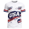 thumbnail image 2 of Zimjoy Men's USA Soccer T-Shirt Patriotic American Flag Graphic Tee 2026 World Soccer Game Fan Short Sleeve Shirt for Game Day 4th of July White L, 2 of 5