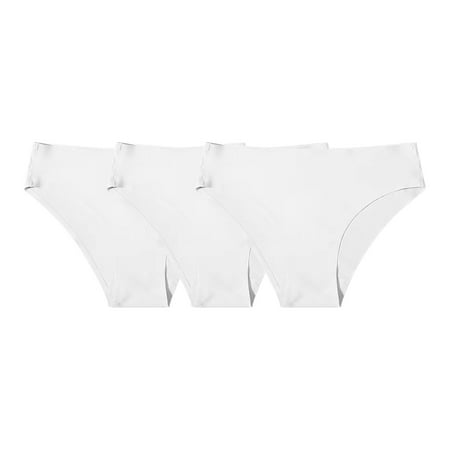 

Tosmy Women s Panties 3-Pack Women s Solid Color Sports Casual Seamless Brazilian Pants With Low Waist Half Briefs Underwear For Women