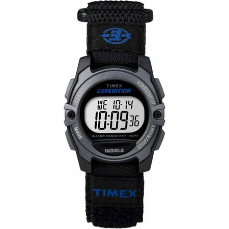 Timex Unisex Expedition Digital CAT Mid-Size Watch, Black Fast Wrap Velcro Strap