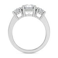 thumbnail image 4 of Lab Grown Diamond Engagement Ring For Women | 3 Carat IGI Certified Round Shape FG-VS Center Diamond | 14K Rose Gold | Desdemona Round Three Stone Ring Friendly Diamonds, 4 of 6