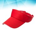 thumbnail image 2 of Blank Sun Visors Adjustable Sports Sun Hat for Travel Exercises(Red), 2 of 9