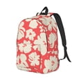 thumbnail image 4 of Geaub beige flowers durable canvas backpack: stylish, lightweight, and spacious with adjustable straps, 4 of 7