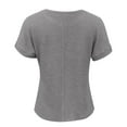 thumbnail image 5 of BAODANN Women Fashion Solid Top Hollowed Out Breathable Short Short Sleeve Athletic Shirt Womens Long Sleeve Shirts Athletic Tops for Women Short Sleeve Plain Shirt Running Long Sleeve Shirt Women, 5 of 6
