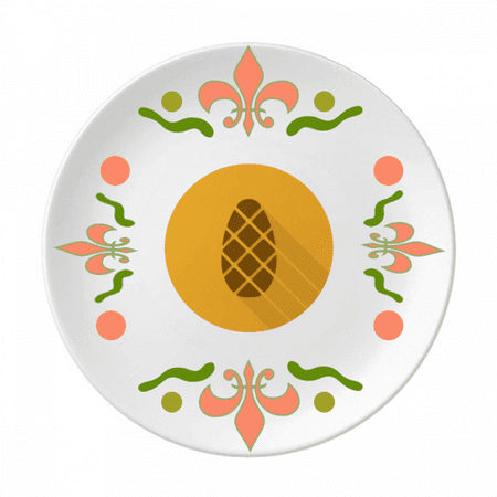 

Thanksgiving Day Orange Pattern Flower Ceramics Plate Tableware Dinner Dish