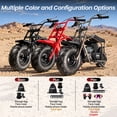 thumbnail image 3 of Oryxearth OGM105 Max 4-Stroke Mini Bike, 105CC Gas Powered Dirt Bike,Off-Road Trail for Adult, up to 30 Mph, Red, 3 of 8