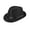 Black, variant on PULLIMORE Straw Fedora Hat for Men Summer Trilby Cuban Sun Cap Panama Short Brim (Coffee)