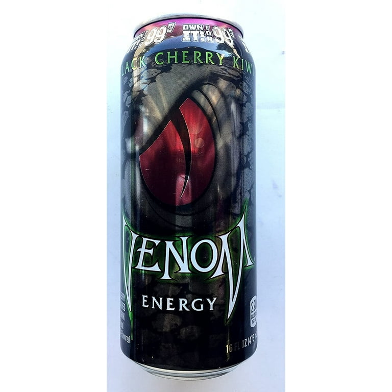 Venom Energy Drink - Black Cherry Kiwi, 16oz Cans (Pack of 16