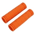 thumbnail image 3 of Orange Rubber Bicycle Handle Grips - Anti-Slip Handlebar Grips for Mountain, Road, and Urban Bikes, 3 of 8