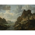 thumbnail image 3 of Jan van Aken 18x14 Black Modern Framed Museum Art Print Titled - Mountain Landscape (C. 1650), 3 of 5