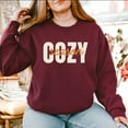thumbnail image 5 of Cozy Season Layered Cursive - Women's Graphic Sweatshirt, 5 of 10