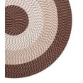 thumbnail image 5 of Better Trends 72" Round Braided Rug 100% Polypropylene Durable and Stain Resistant Reversible Indoor Area Utility Rug, Country Stripe Collection - Brown Stripe, 5 of 5