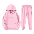 thumbnail image 4 of Gaexia Girls Fall Outfits Size 10-12 ,Girls' Long Sleeve Hoodie And Sweatshirt With Letter Print For Casual Wear And Outdoor Activities, 4 of 4