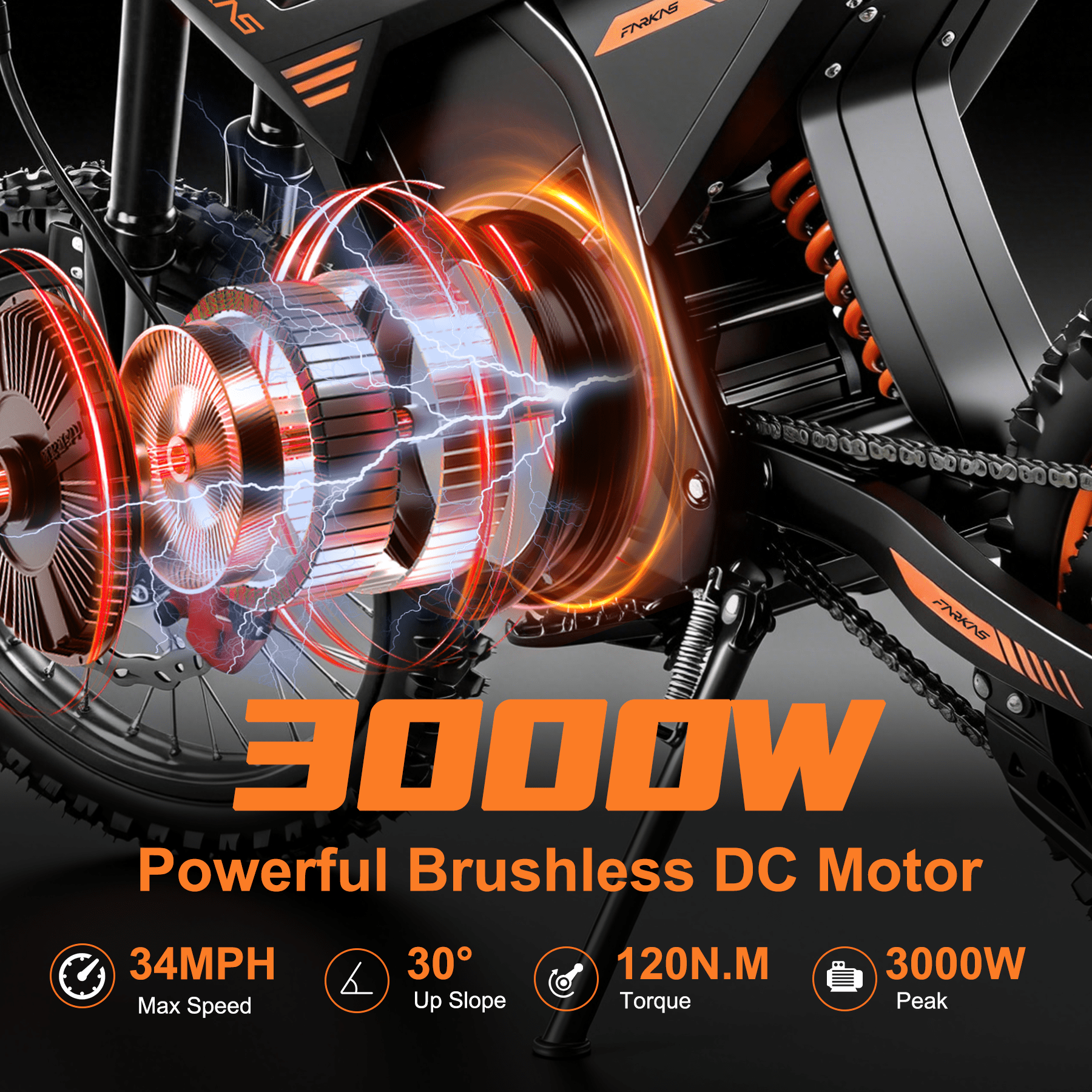 Electric Dirt Bike for Teens Adults, 2000W Peak, 48V 23Ah, 37MPH Top Speed, Up to 45 Miles, 14"/12" Tire Off-Road Ebike, Rear and Front Suspension System, Dual Hydraulic Disc Brakes, Age 13+
