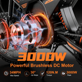 thumbnail image 2 of Electric Dirt Bike for Teens Adults, 2000W Peak, 48V 23Ah, 37MPH Top Speed, Up to 45 Miles, 14"/12" Tire Off-Road Ebike, Rear and Front Suspension System, Dual Hydraulic Disc Brakes, Age 13+, 2 of 7