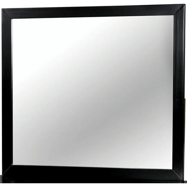 Benzara BM123539 Lennart II Black Rectangular Mirror