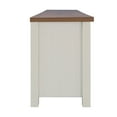 thumbnail image 6 of BizChair Farmhouse TV Stand for up to 80" TVs - 65" Engineered Wood Framed Media Console with Open Storage in Modern White Finish with Walnut Top, 6 of 12