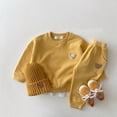thumbnail image 5 of Conjunto de Sudadera con capucha para niños, suéter bordado de oso, ropa para niños pequeños, pantalones sólidos de 1 a 3 años, 2 piezas, primavera y otoño, 5 of 5