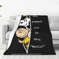 thumbnail image 2 of Manta de franela de Peanuts, Charlie Brown y Snoopy, manta decorativa para sofá, sillón, colcha de moda, funda para sofá cama, 2 of 4