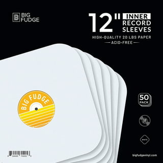 50 Poly Lined Paper Protective LP Inner Sleeves Vinyl Record Sleeves (80 GSM Ivory Color) Provide Your LP Collection with The Proper Protection - Inve