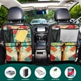 thumbnail image 4 of Car Seat Back Protector,Waterproof & Stain Resistant Kick Mats with Tablet Holder & Organizer Pockets,Easy-Clean Nylon Back Seat Protector Victory Fist, 4 of 7