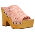 thumbnail image 2 of Dingo Womens Crafty Studded Platform Clogs Casual Shoes, 2 of 5