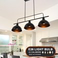 thumbnail image 3 of A Million 3-Light Kitchen Island Pendant Light Fixture, Farmhouse Linear Hanging Lighting,  Chandelier with Black Finish for Kitchen, Bar, Dining Room, Pool Table, 2300217001, 3 of 7