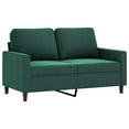 thumbnail image 2 of vidaXL 3 Piece Sofa Set with Cushions Dark Green Velvet, 2 of 4