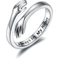 thumbnail image 1 of Anillos de abrazo de plata de ley 925 para mujer Te amo para siempre Anillo de abrazo Anillo ajustable Regalo de joyería para niñas adolescentes Parejas Anillos de abrazo Chapado en plata hecho a mano -Thsinde ACTIVE Biensenido a ACTIVE, 1 of 5