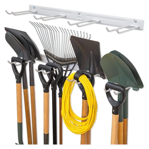 YfulYde BLAT Garage Garden Tool Organizer Wall Mount, Garage Organization and Storage, Shovel & Rake Hangers Yard Tool Rack, Industrial Steel Holds 250 Pounds