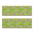 thumbnail image 2 of Botanical Bench Cushion Set of 2, Floral Pattern Cartoonish Turmeric Flower Blossom, Standard Size Foam Pad and Decorative Cover, Green Apple Green, by Ambesonne, 2 of 4