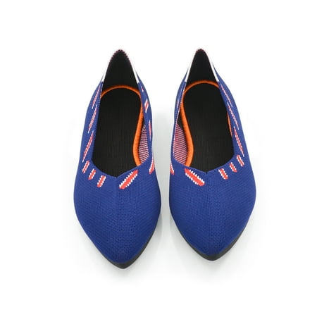

Women s Flat Pointed Toe Navy Blue Size 9