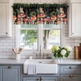 thumbnail image 2 of Mushroom Farmhouse Short Window Curtain Valances, Fox Botanical Leaf Green Black Butterfly Rod Pocket Kitchen Valances for Living Room Bedroom Bathroom Cafe 54" x 18", 2 of 8