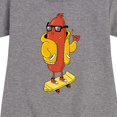 thumbnail image 3 of Instant Message - Hot Dog Skater - Toddler And Youth Girls Fleece Dress, 3 of 6