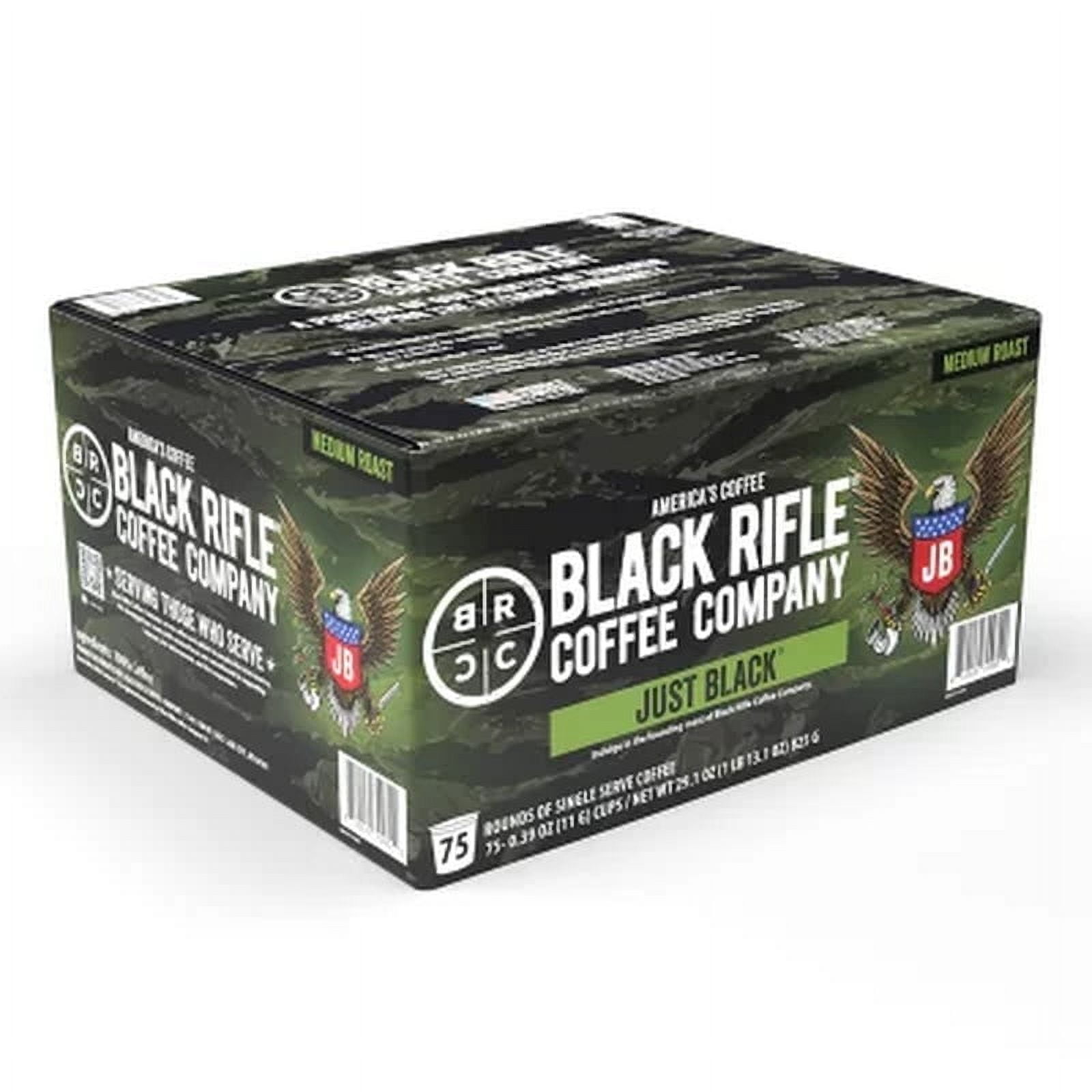 Black Rifle Coffee Company Just Black, Medium Roast K-Cup Coffee Pods 75 Ct.