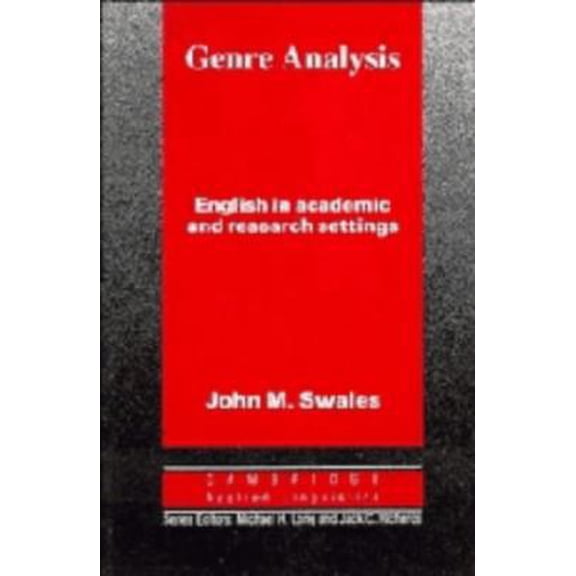 Pre-Owned Genre Analysis (Cambridge Applied Linguistics) (Hardcover) 0521328691 9780521328692
