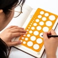 thumbnail image 3 of Drawing Stencil Geometric Template with Various Round Hole Sizes, 3 of 5