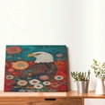 thumbnail image 4 of Balery Sunflower Bald Eagle Pattern Canvas Decorative Picture – 30x40in Premium Wall Art, Modern Canvas Print for Home Decor（Horizontal）, 4 of 6