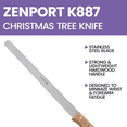 thumbnail image 4 of Zenport K887 Christmas Tree Nursery Shearing Knife, Short Handle, 16.25 Inch Stainless Steel Blade, Brown, 4 of 5