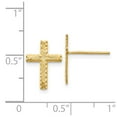 thumbnail image 4 of Auriga Fine Jewelry 14K Yellow Gold Finish Cross Stud Earrings for Women (L-13mm, W-10mm), 4 of 5
