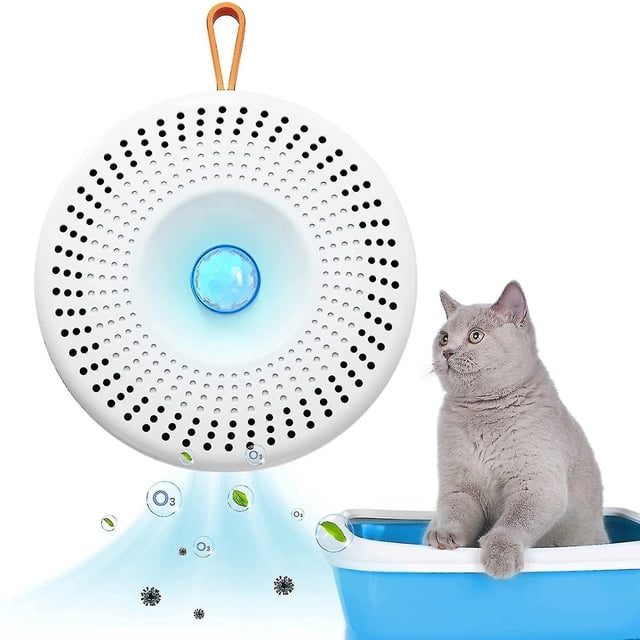 Caja de arena para gatos eliminador de olores inodoro para mascotas purificador de aire esterilización de aniones de ozono